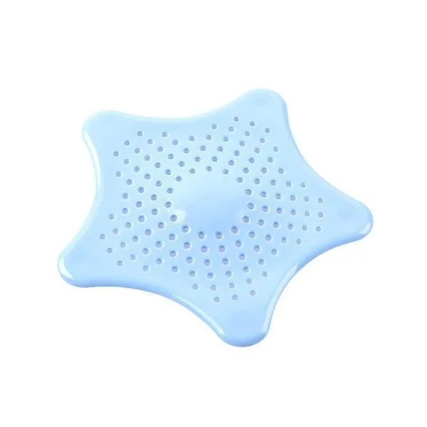 0829 Silicone Star Shaped Sink Filter Bathroom Hair Catcher Drain Strainers for Basin