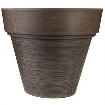 12" Carved Finish Choc Planter