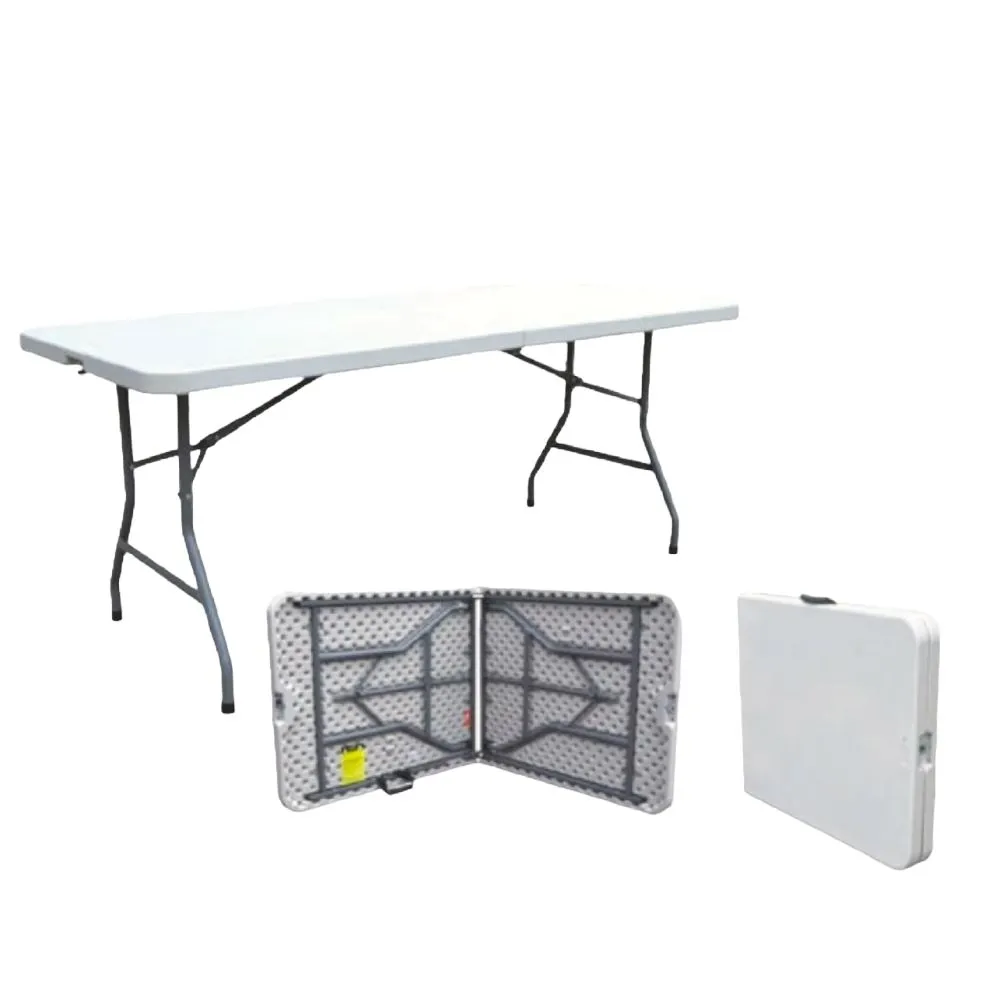 1.8m Folding Trestle Plastic Table 6ft White