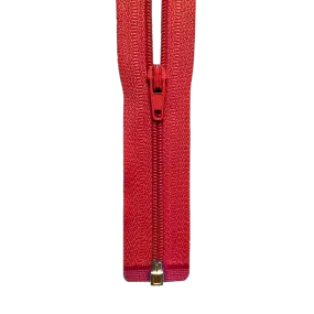 24" #3 Coil One-Way Separating Zipper - Red