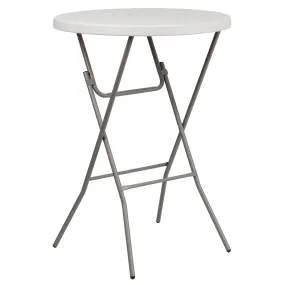 2.63-Foot Round Plastic Bar Height Folding Table