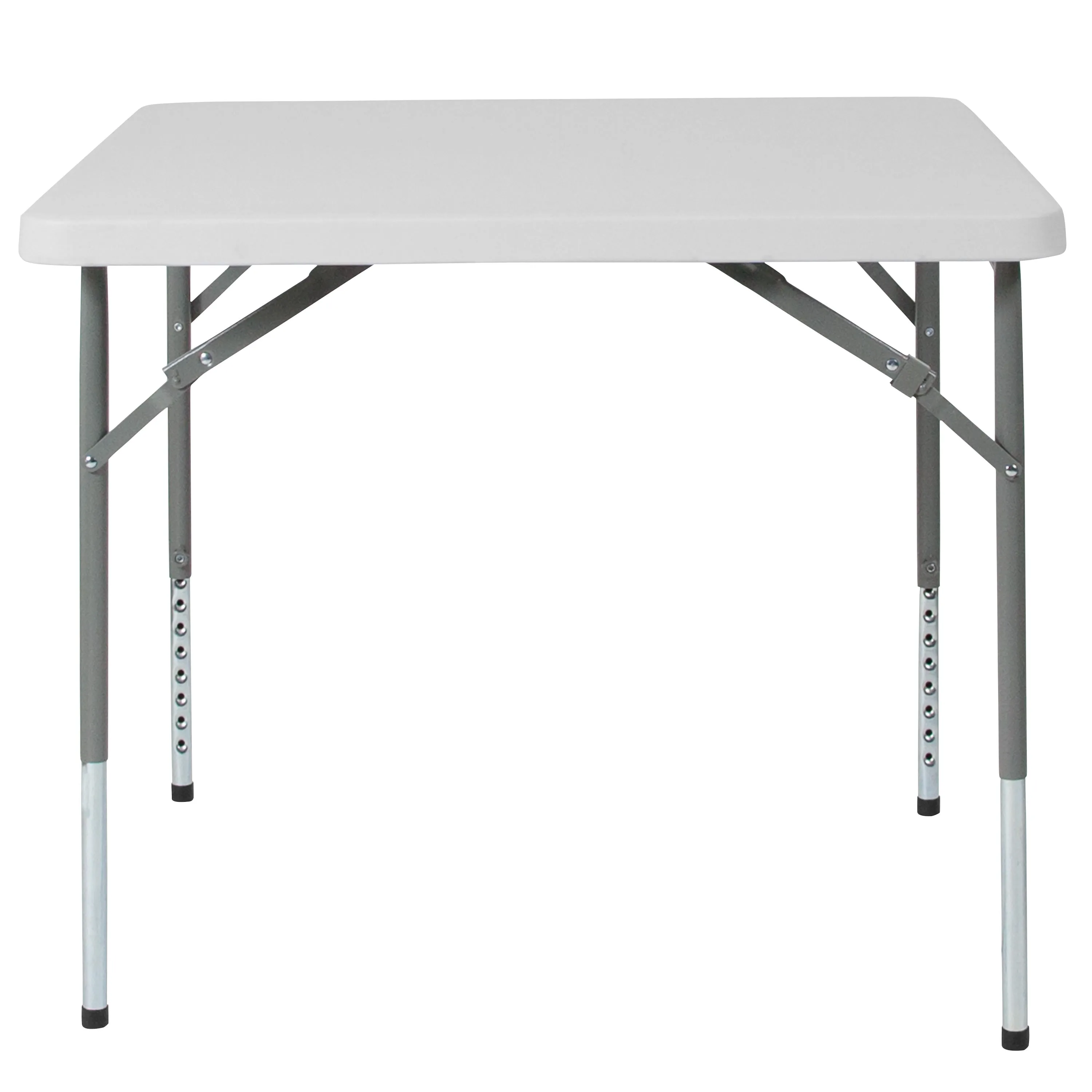 2.79-Foot Square Height Adjustable Plastic Folding Table