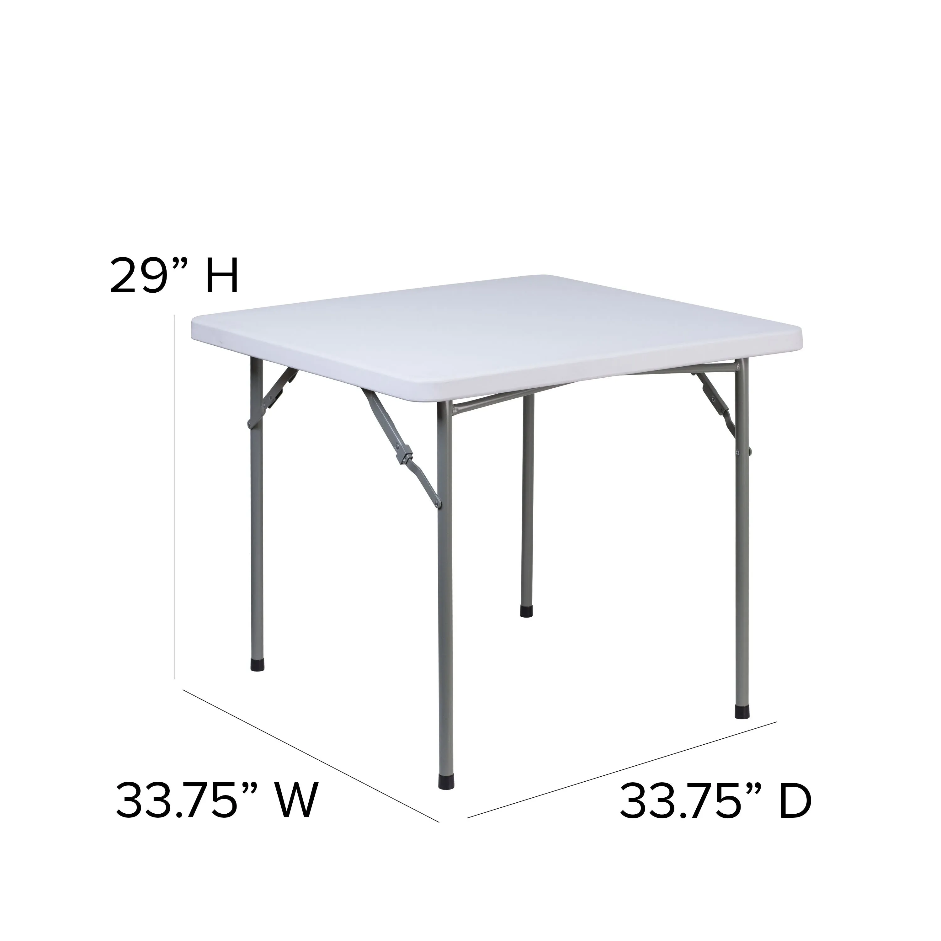 2.81-Foot Square Plastic Folding Table