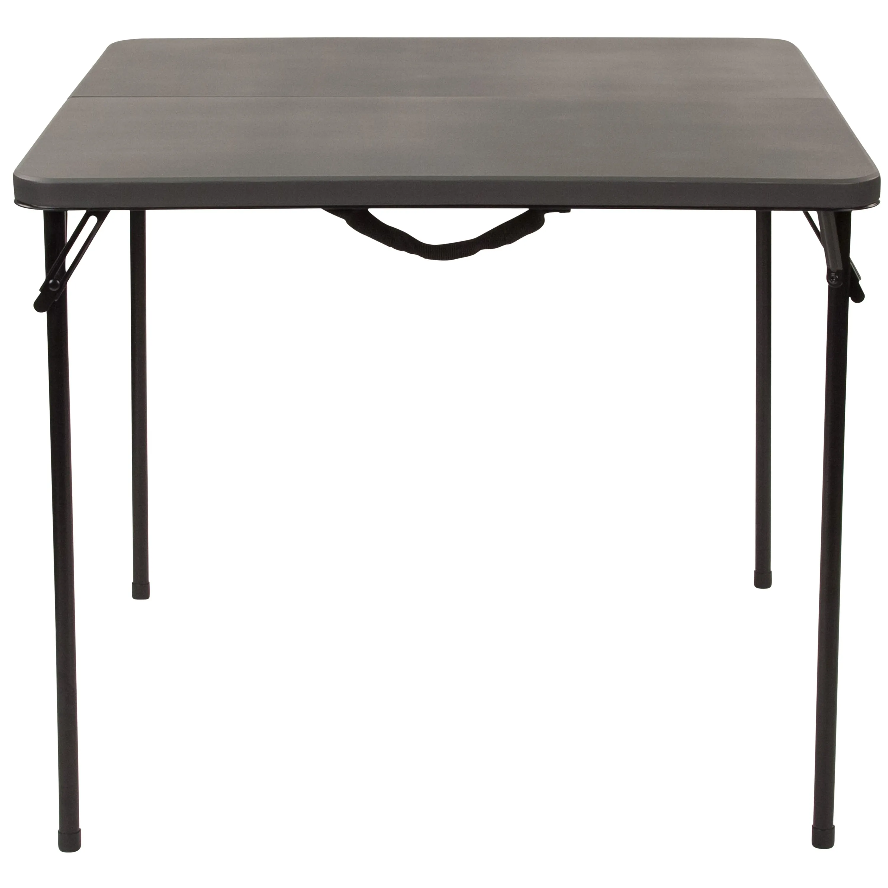 2.83-Foot Square Bi-Fold Plastic Folding Table with Carrying Handle