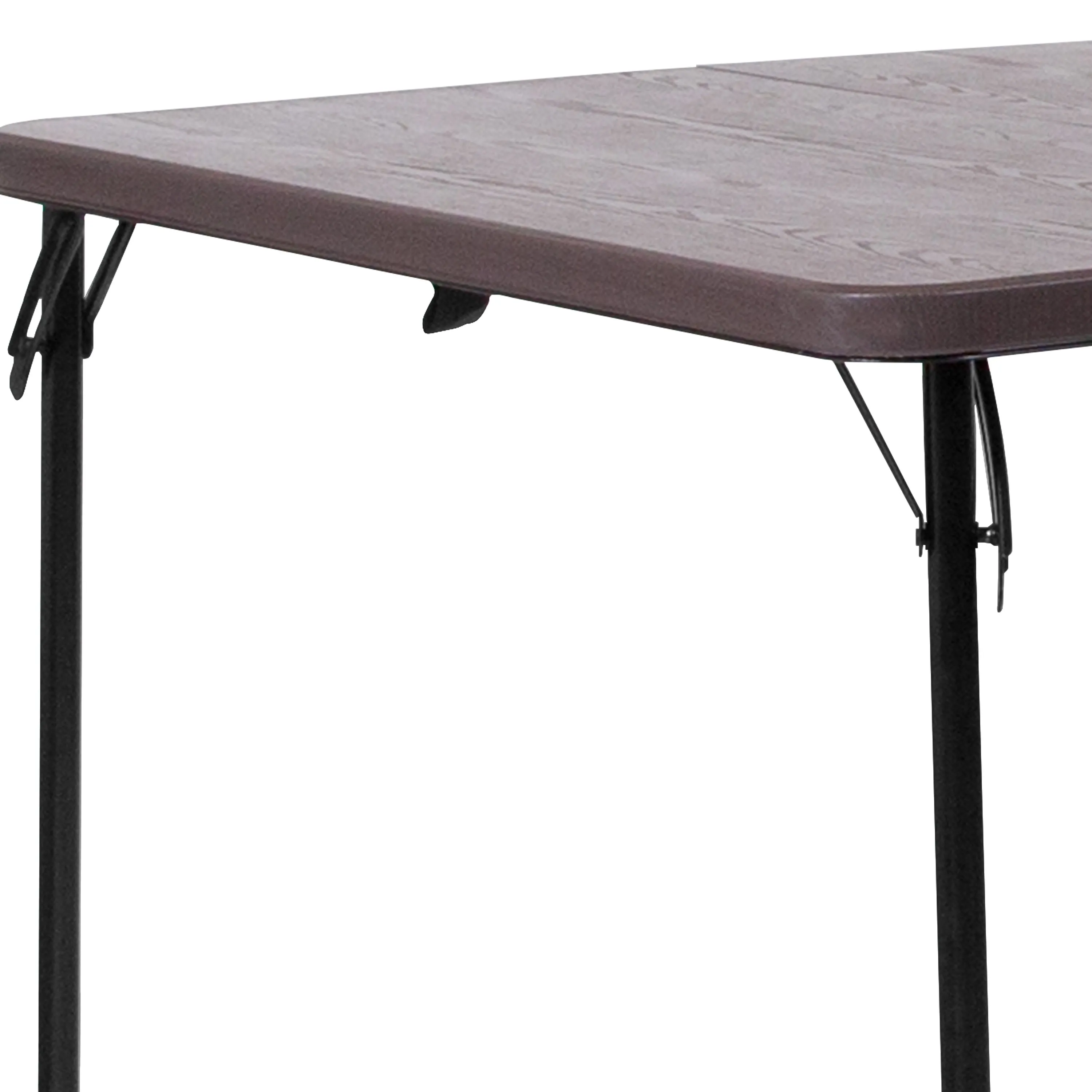 2.83-Foot Square Bi-Fold Plastic Folding Table with Carrying Handle