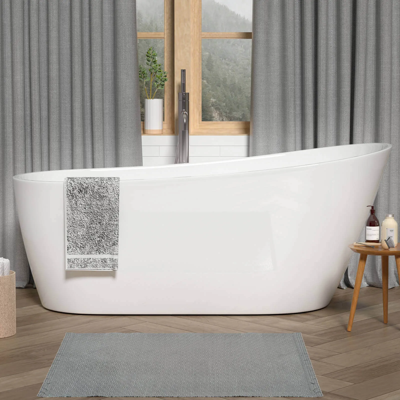 54" Acrylic Slipper Freestanding Bathtub