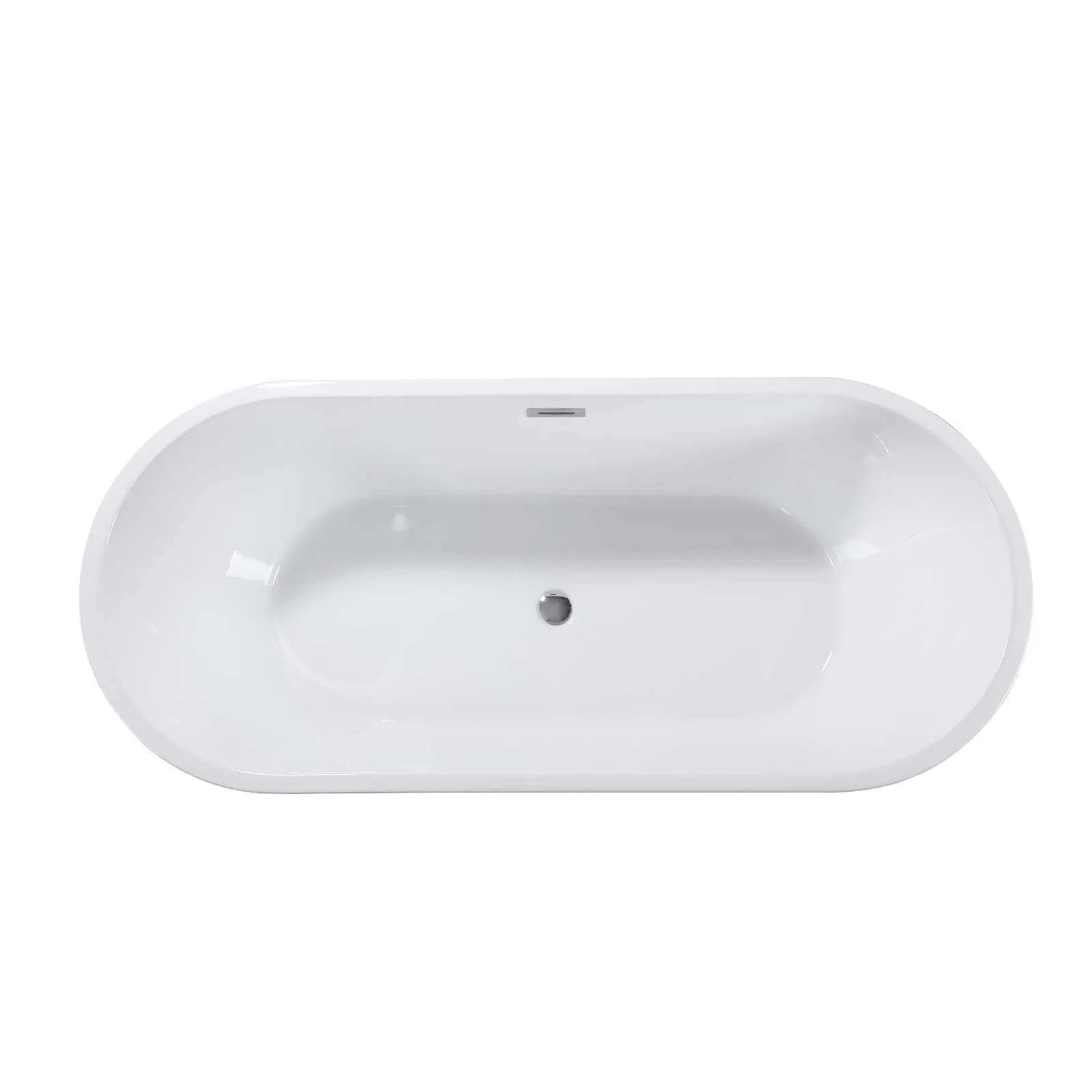 67" Fluted Acrylic Freestanding Tub