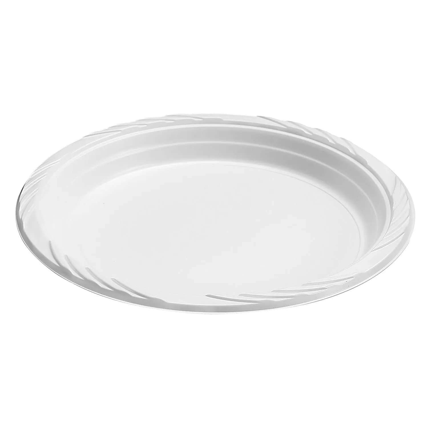 7" Disposable Lightweight White Plastic plates Good to use in Microwave