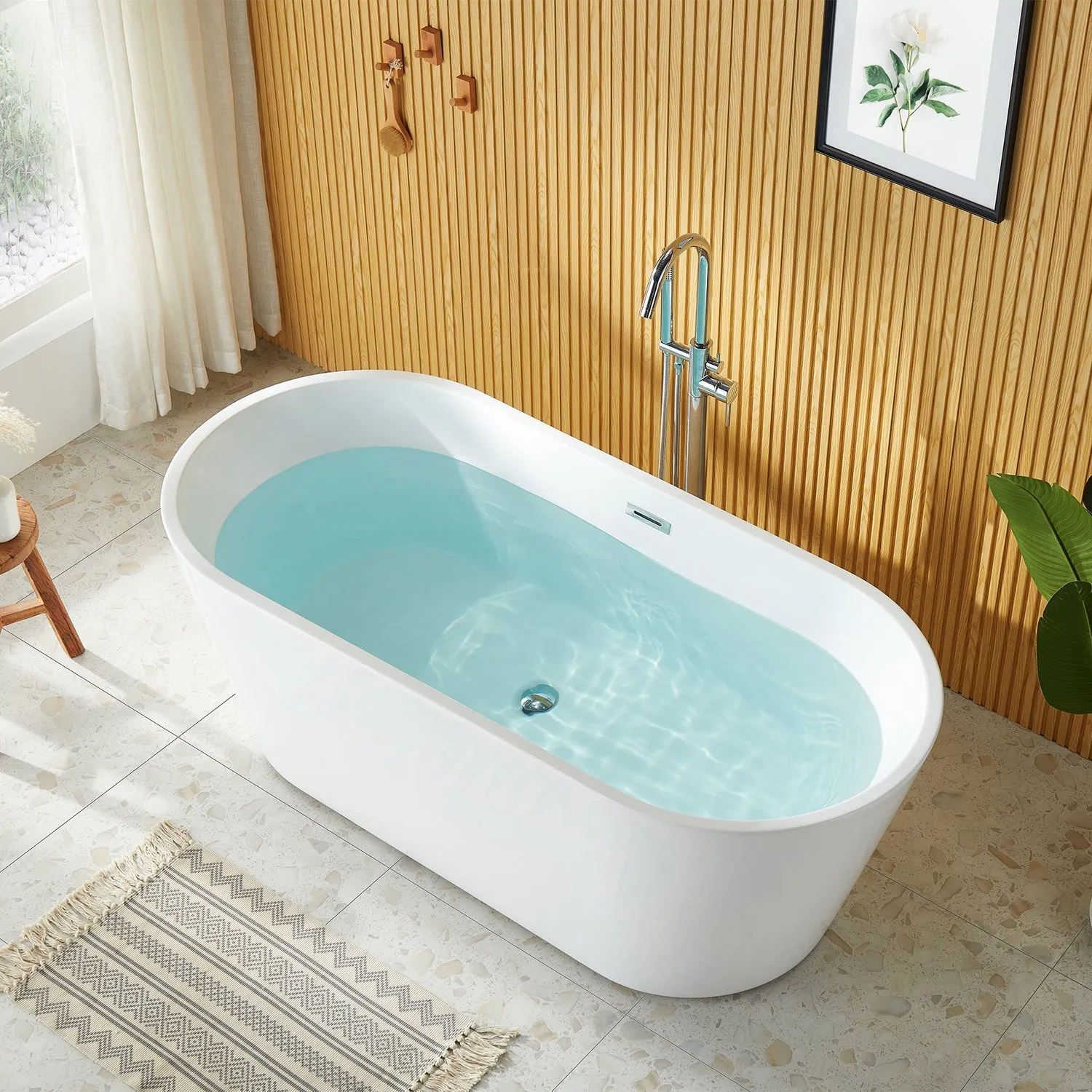 ALLY 67" X 32" Freestanding Acrylic Bathtub