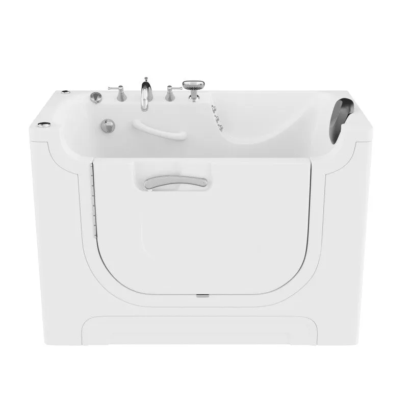 ANZZI 30 in. x 60 in. Left Drain Wheelchair Access Walk-In Whirlpool and Air Tub with Powered Fast Drain in White