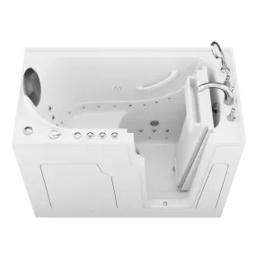 ANZZI Coupe Premier 53 - 60 in x 28 in. Right Drain Air and Whirlpool Jetted Walk-in Tub in White