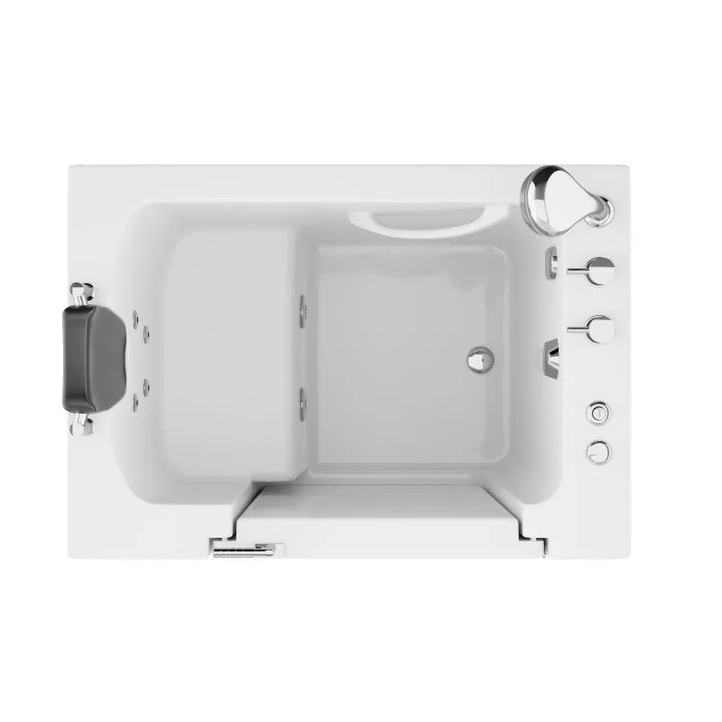 ANZZI Coupe Series 27 in. x 39 in. Right Drain Quick Fill Walk-In Whirlpool Tub in White