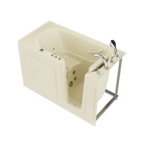 ANZZI Coupe Series 30 in. x 60 in. Right Drain Quick Fill Walk-In Whirlpool Tub with Powered Fast Drain in Biscuit