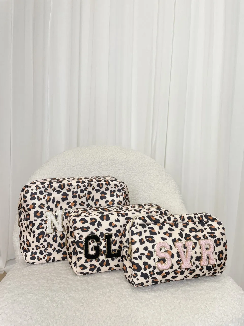 Aurora Large Nylon Pouch / Leopard