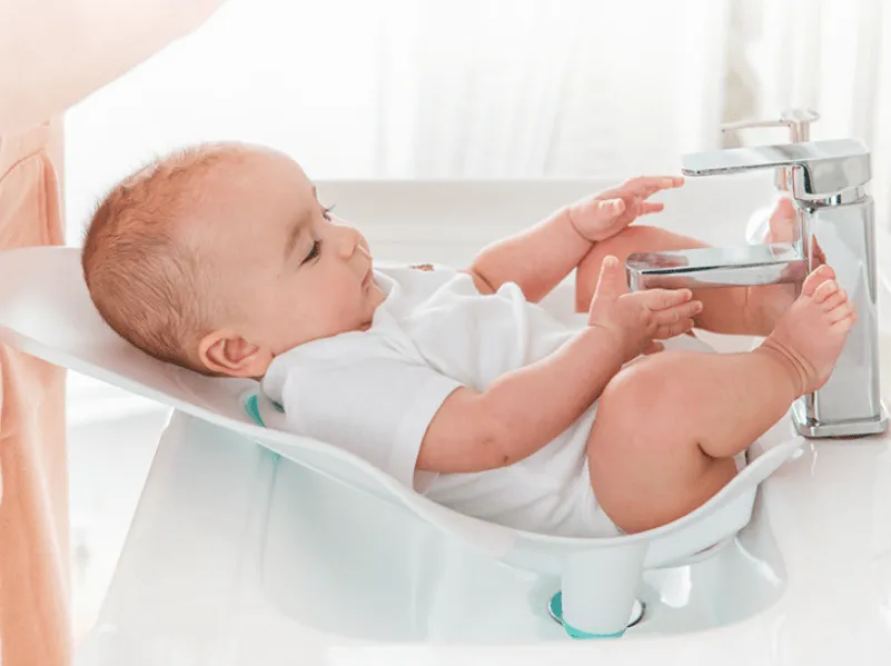 Baby wash tub in the sink