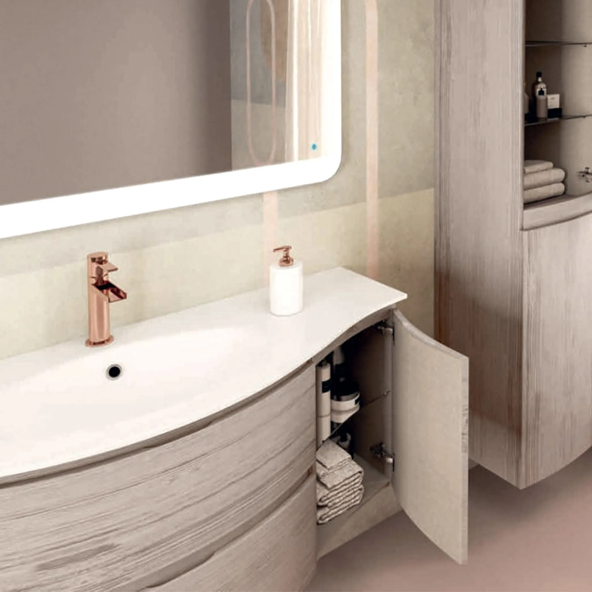 Baden Haus Bath Vanity Vague 41" Bleached Oak