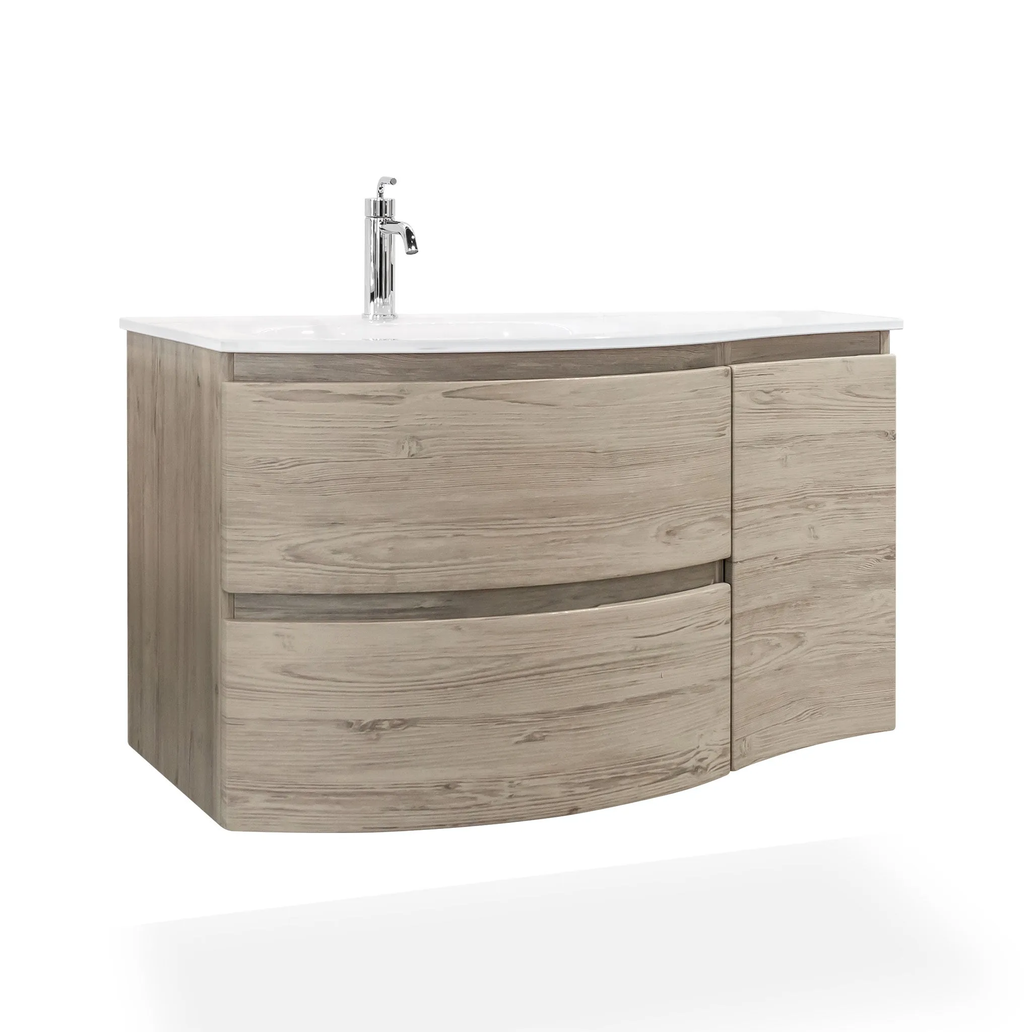 Baden Haus Bath Vanity Vague 41" Bleached Oak