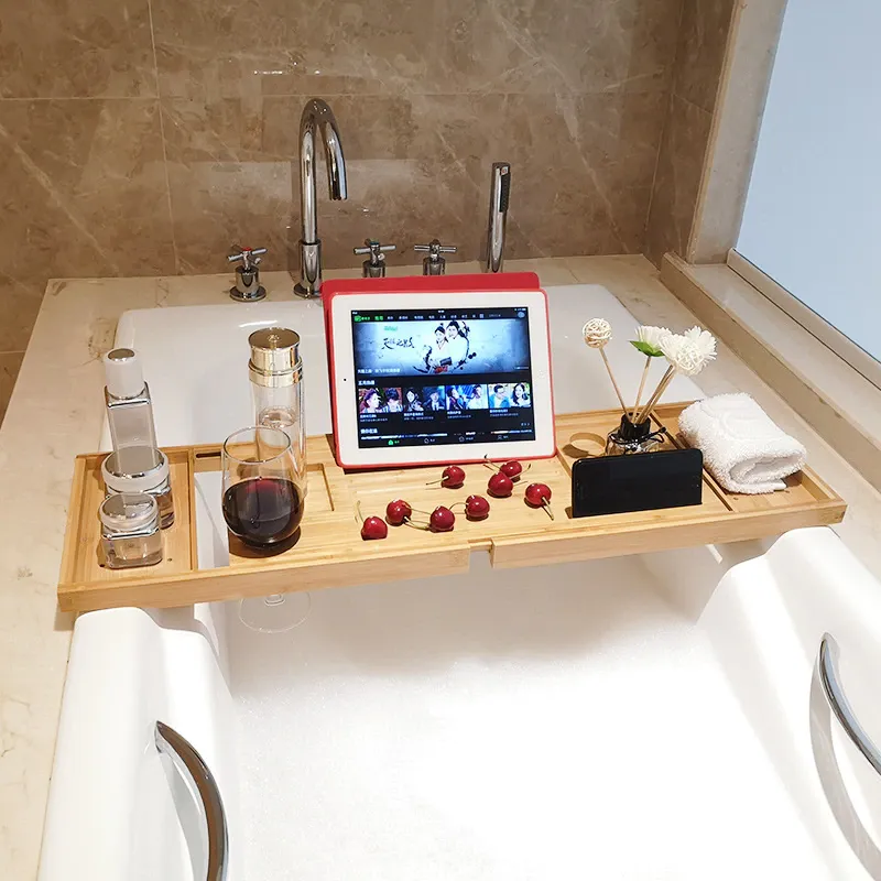 Bamboo Bathtub Spa Rack