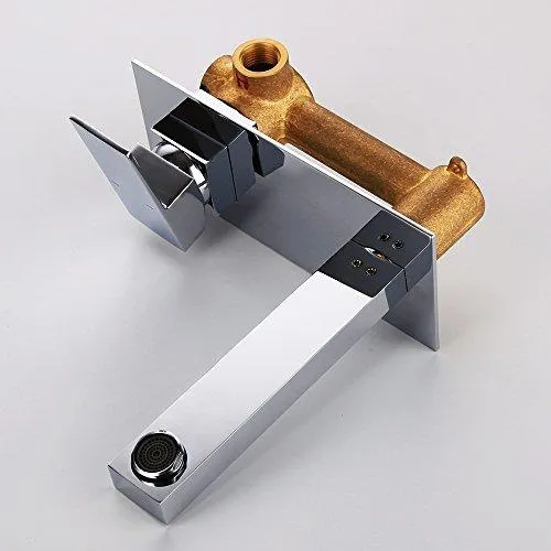 Beautiful and modern wall mounting washbasin faucet high end bathroom faucet Homelody