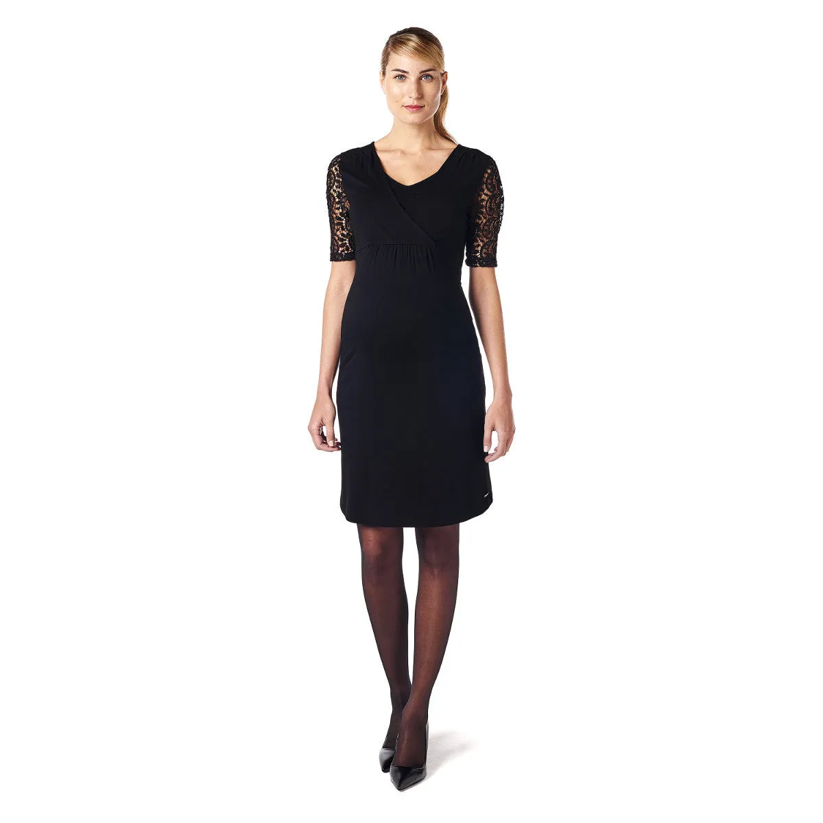 Black Maternity Nursing Pregnancy Dress - Esprit