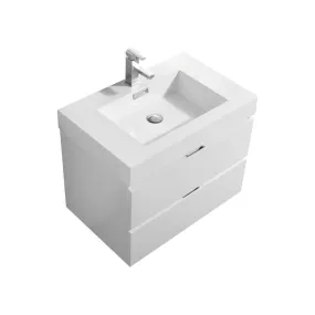 Bliss 30" Wall Mount Modern Bathroom Vanity