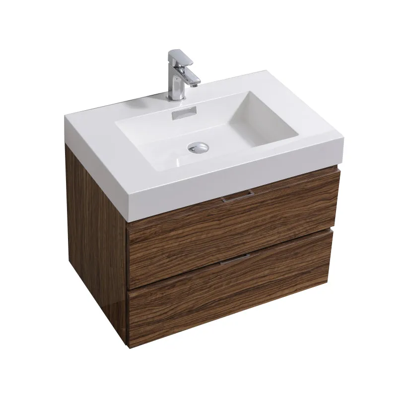 Bliss 30" Wall Mount Modern Bathroom Vanity