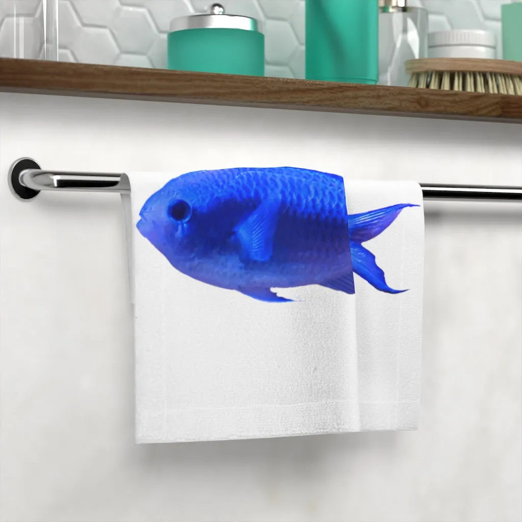 Blue Fish Face Towel