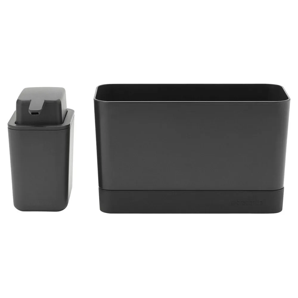 Brabantia SinkSide Sink Organiser with Soap Dispenser Set - Dark Grey | 302602