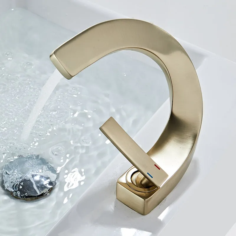 Brass Bathroom Basin Faucet Hot and Cold Water Washbasin Taps