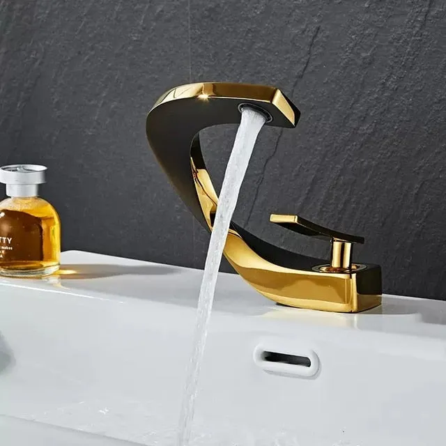 Brass Bathroom Basin Faucet Hot and Cold Water Washbasin Taps