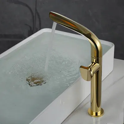 Brushed Basin Faucet Brass Bathroom Faucet Mixer Tap Basin Faucet