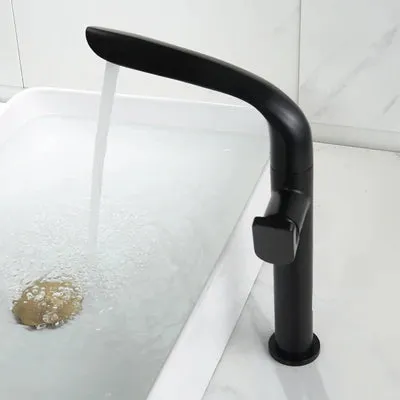 Brushed Basin Faucet Brass Bathroom Faucet Mixer Tap Basin Faucet