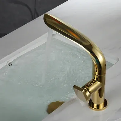 Brushed Basin Faucet Brass Bathroom Faucet Mixer Tap Basin Faucet