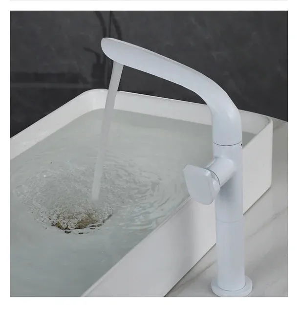 Brushed Basin Faucet Brass Bathroom Faucet Mixer Tap Basin Faucet