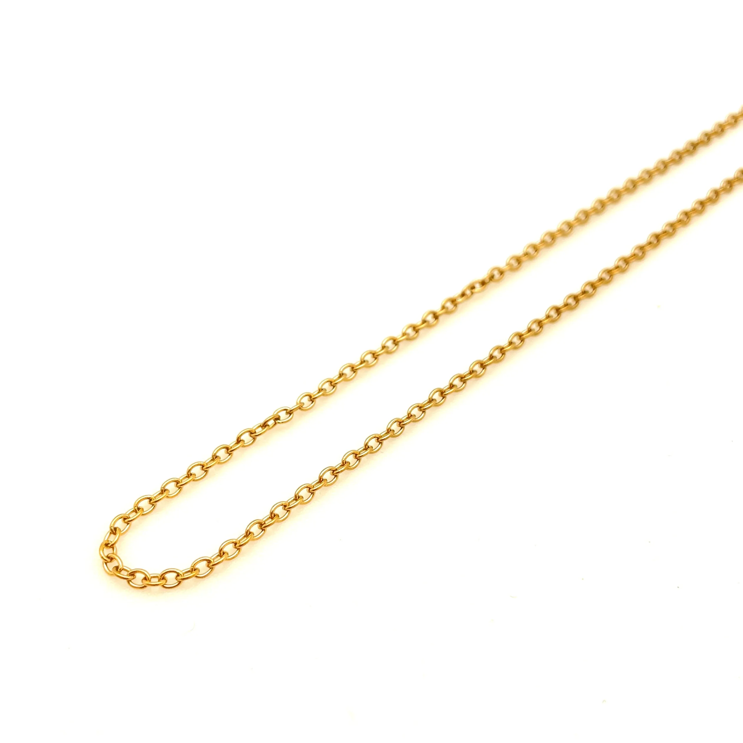 Cable 2mm Chain Necklace - Plated Stainless - 17.75"