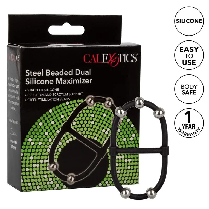 Calexotics Steel Beaded Dual Silicone Maximizer