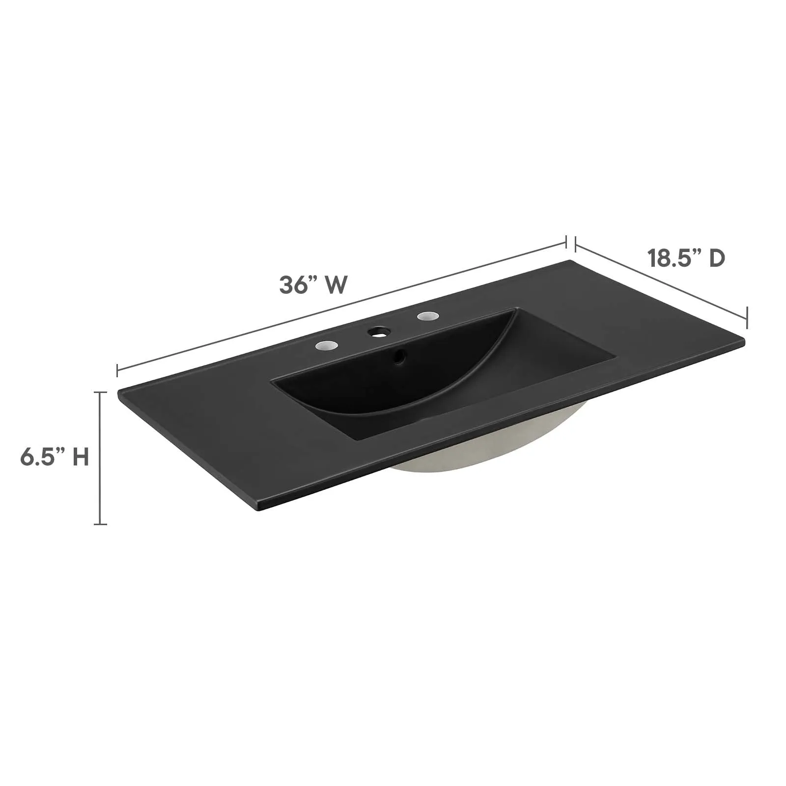 Cayman 36" Bathroom Sink by Modway