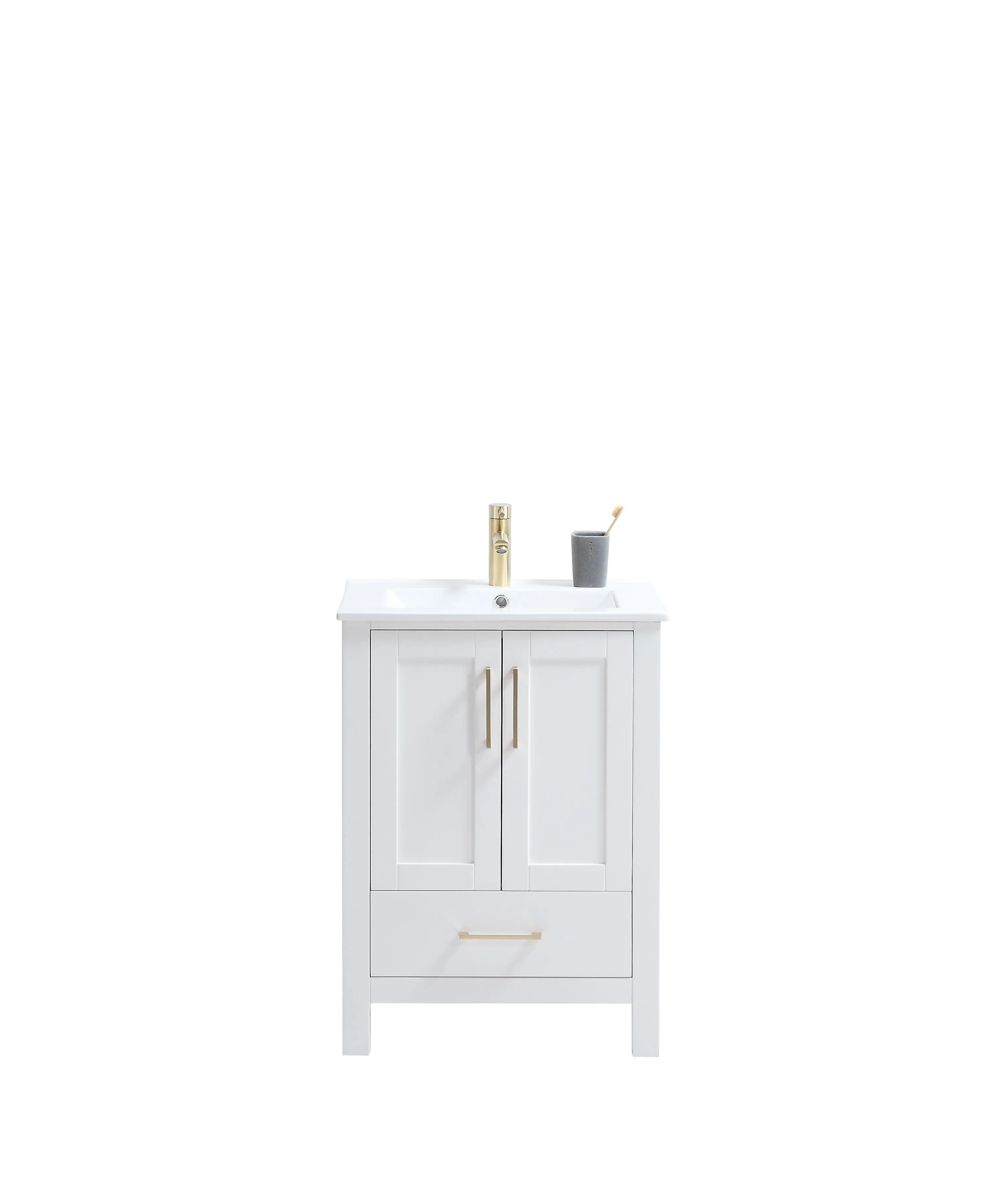 CCS201 - 24" x 18"White, Floor Standing Modern Bathroom Vanity