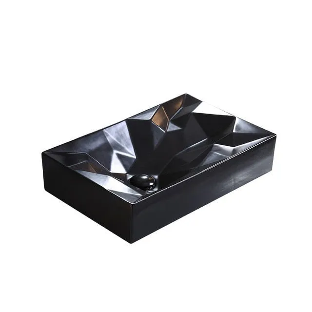 Ceramic Bathroom Sink Modern Creative Wash Basin Above Counter Basin