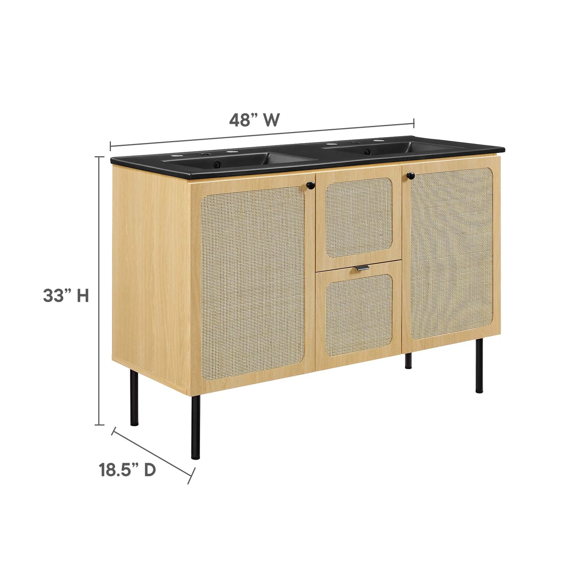 Chaucer 48" Double Sink Bathroom Vanity by Modway