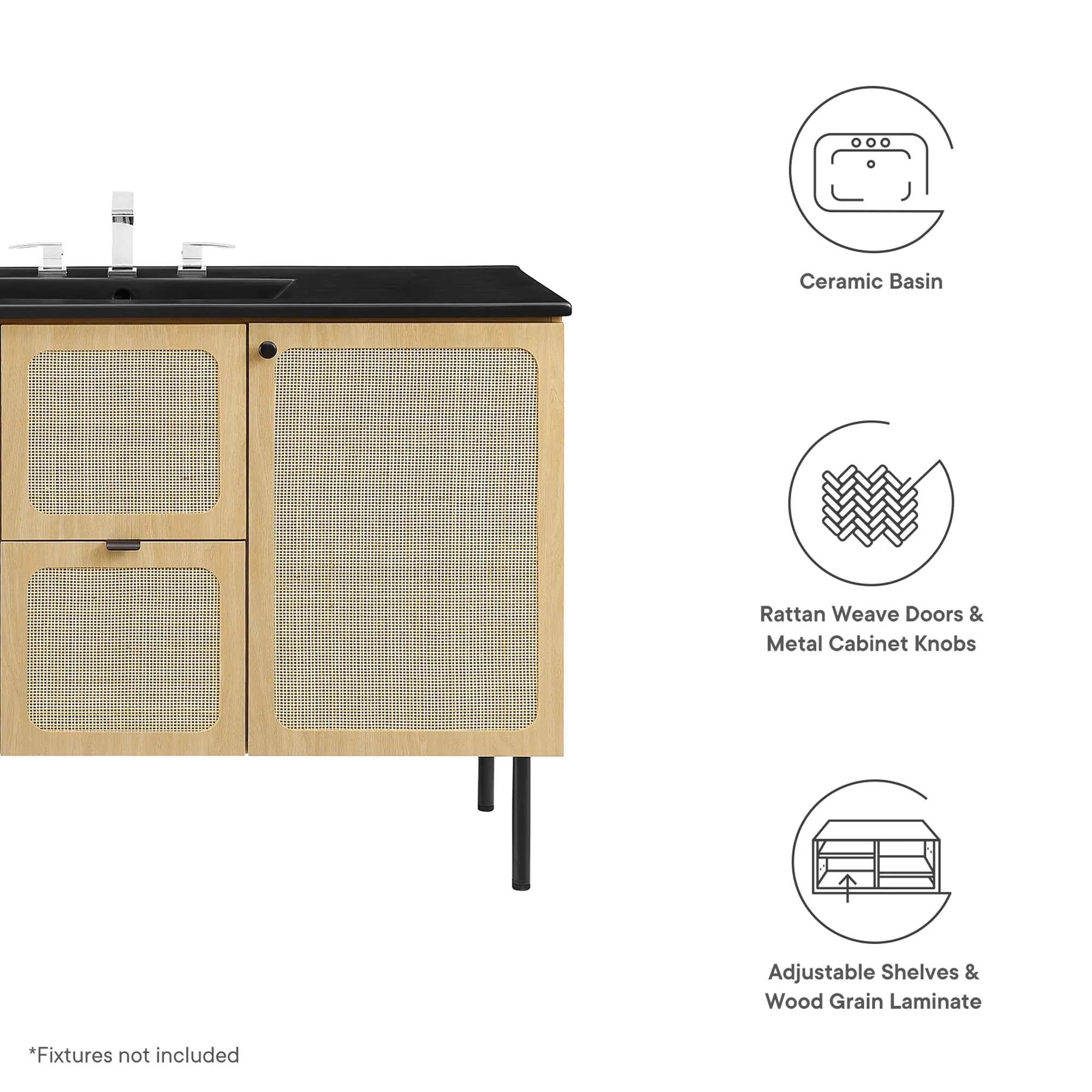 Chaucer 48" Single Sink Bathroom Vanity by Modway