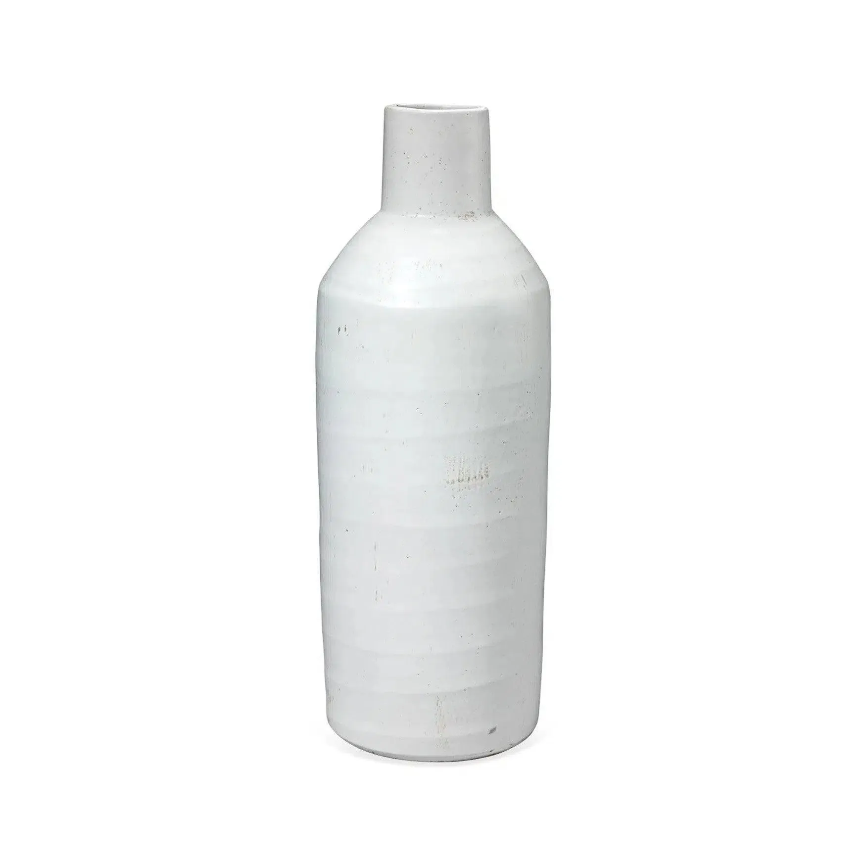 Coastal Style White Ceramic Dimple Carafe