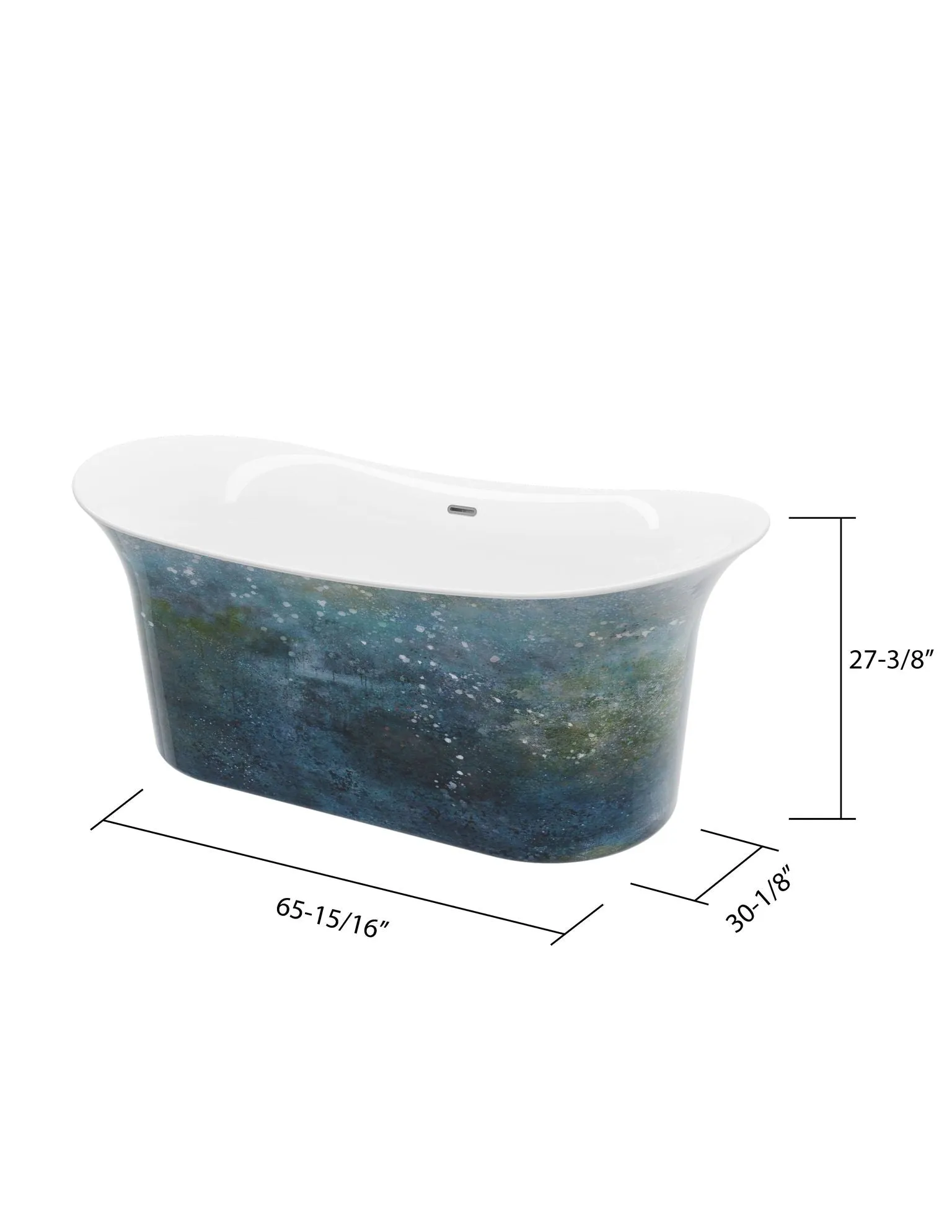 Cyclone Painted Freestanding Bathtub