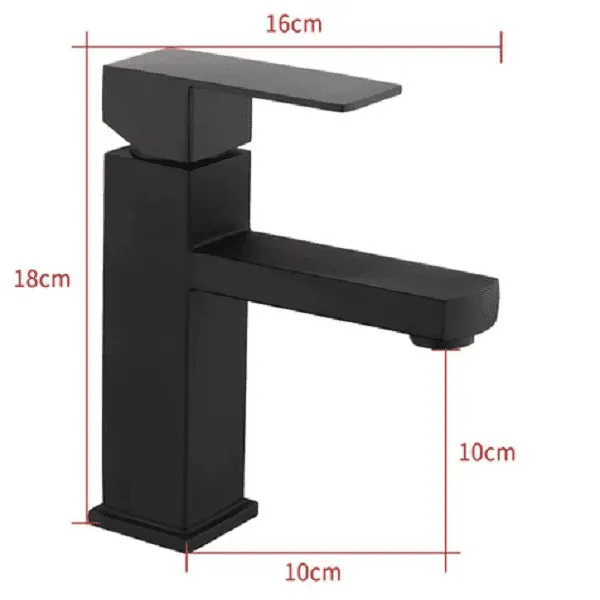 Desire - Black Stainless Steel Square Bathroom Faucet