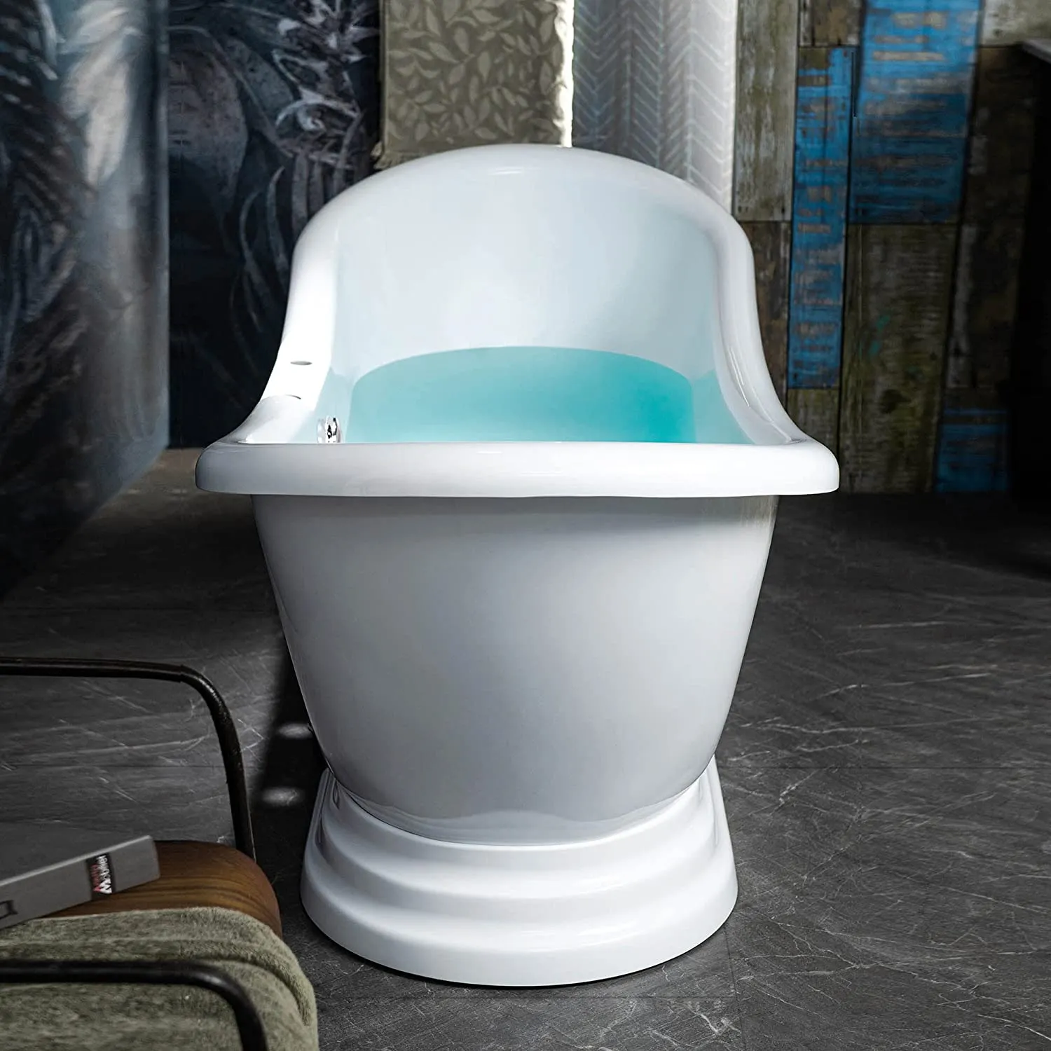 Dreamwerks 5.75 ft. Pedestal Bathtub in White