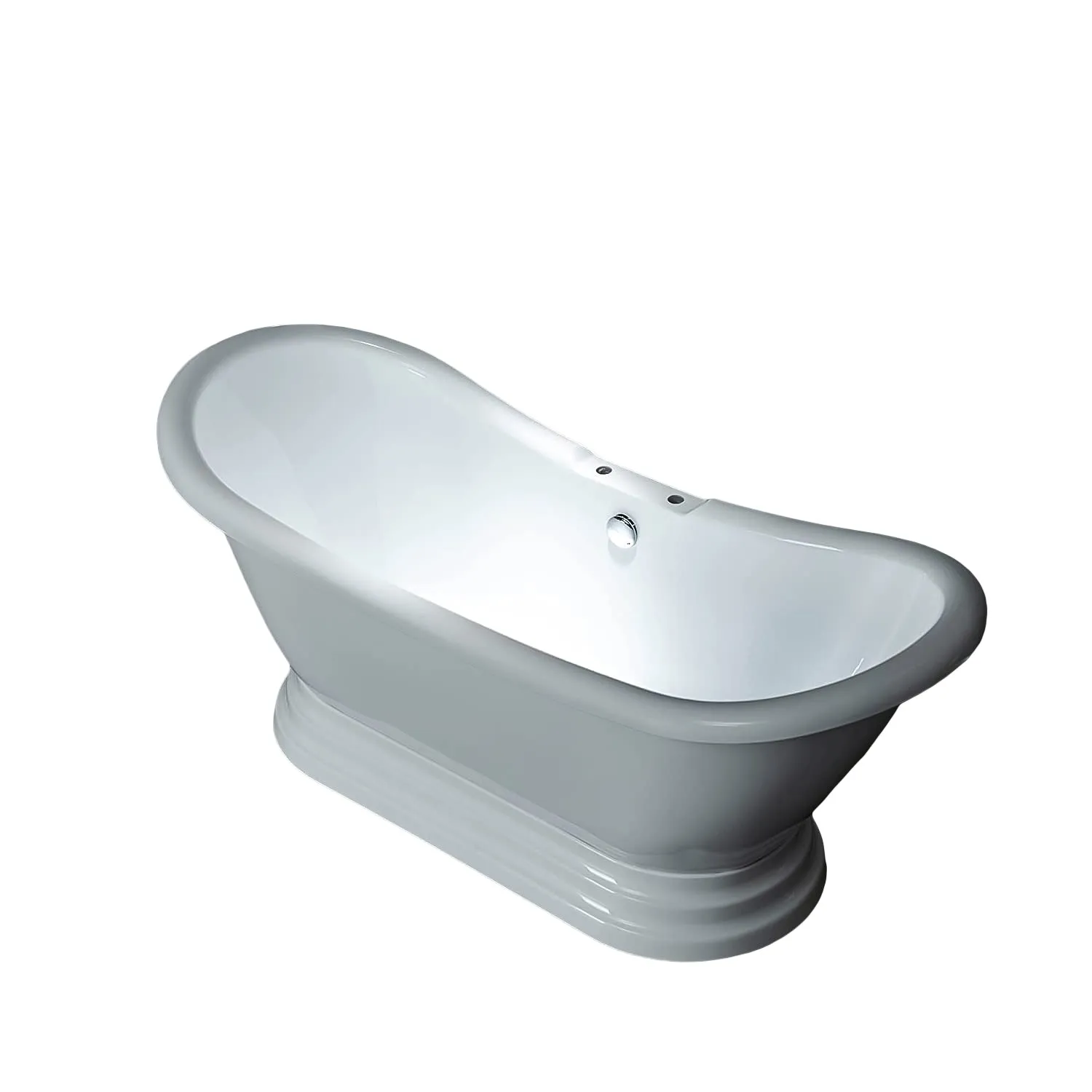 Dreamwerks 5.75 ft. Pedestal Bathtub in White