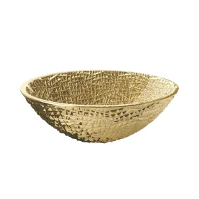 Glass Design Vessel Sink Glamorous Ice Oval Lux Gold