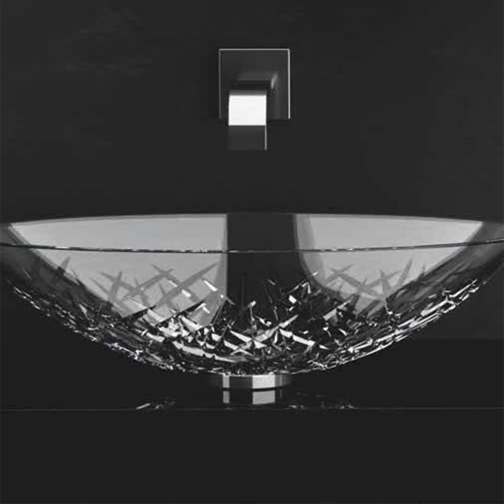 Glass Design Vessel Sink Glamorous Ice