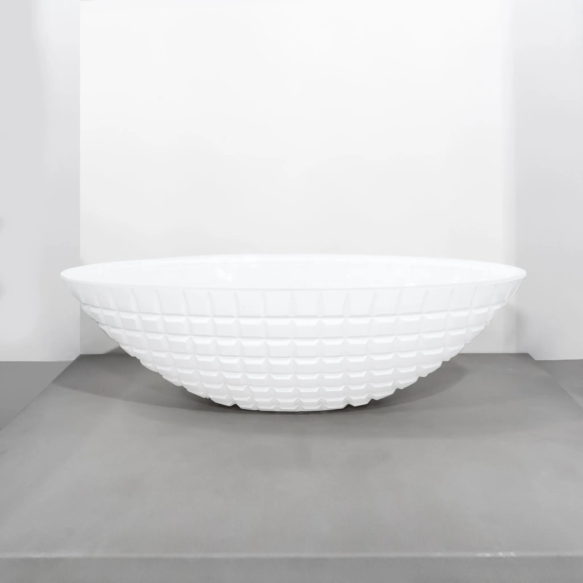 Glass Design Vessel Sink Glamorous Luxor Oval White