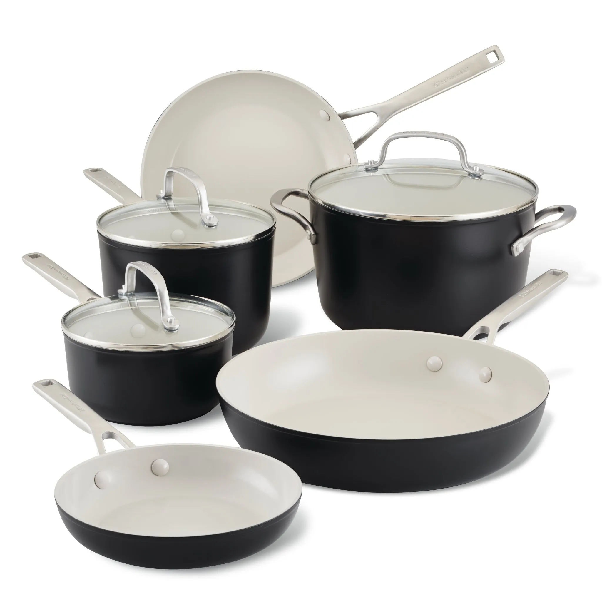 Hard-Anodized Ceramic Nonstick 9-Piece Cookware Set